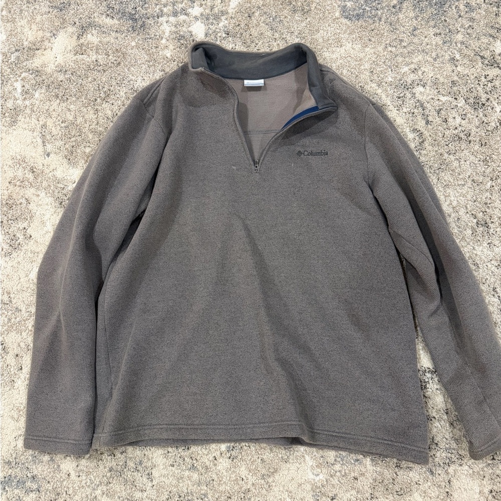 Columbia Dark Gray Quarter-Zip Pullover - Men’s XL